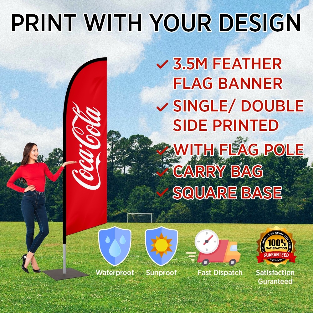 3.5m feather banner with Square Base