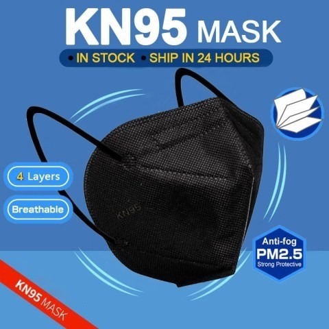 QUALITY KN95 FFP2 P2 Face Mask  Respirator - BLACK