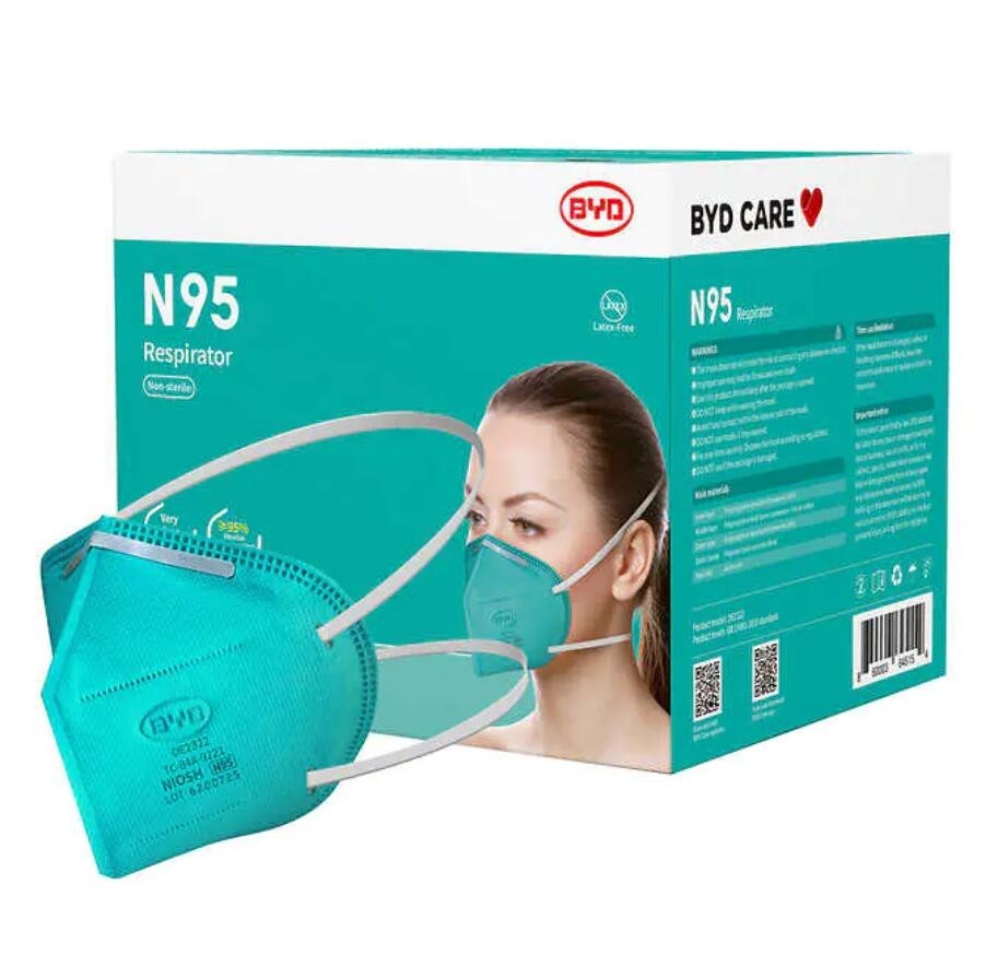 PREMIUM BYD N95 Surgical Face Mask N95 PARTICULATE RESPIRATOR (CE CERTIFIED, TGA & NIOSH CERTIFIED)