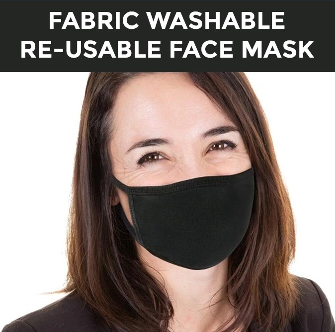 Black Fabric Face Mask Reusable Face Mask Washable Face Mask Cloth Face Mask