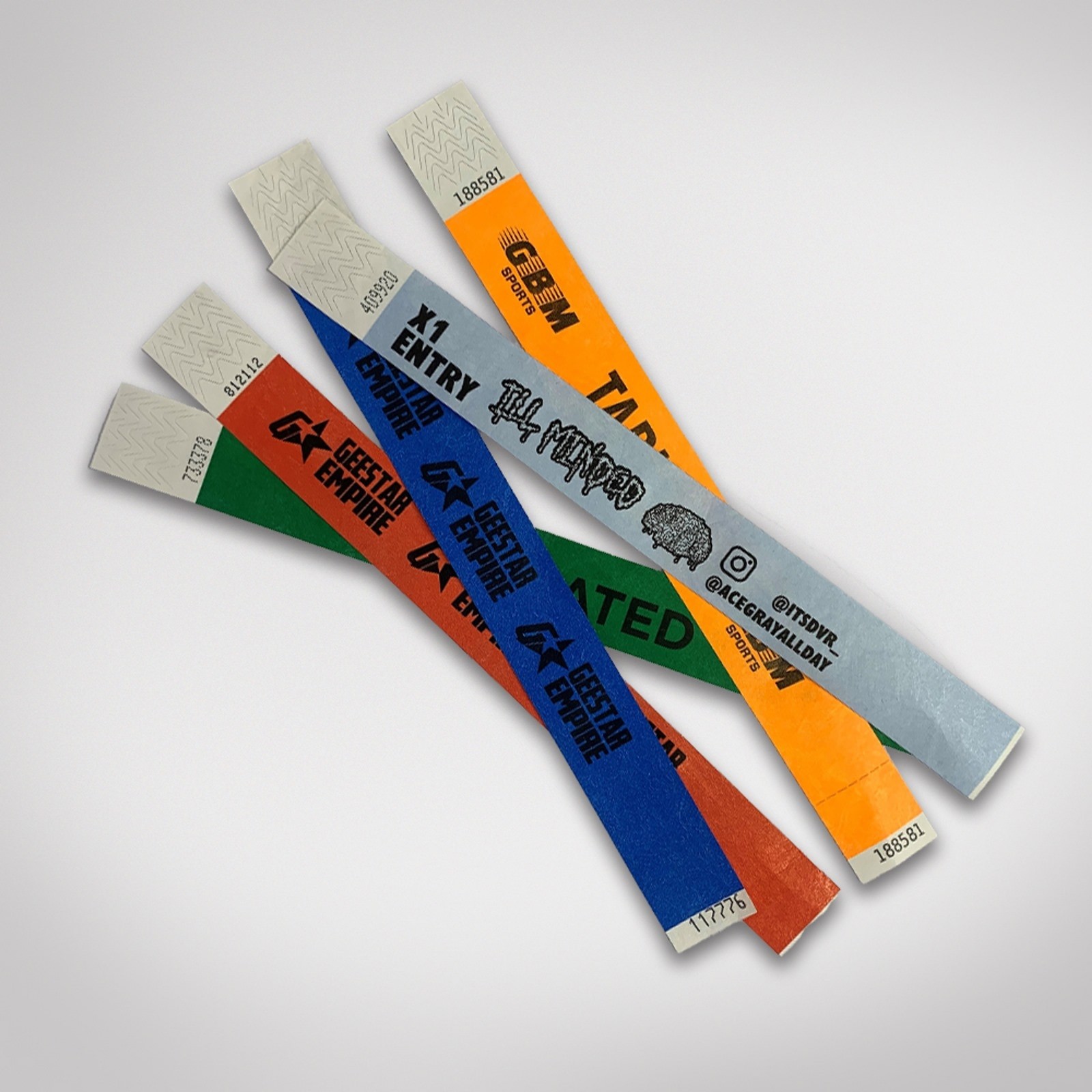 Custom Printed Tyvek Wristbands