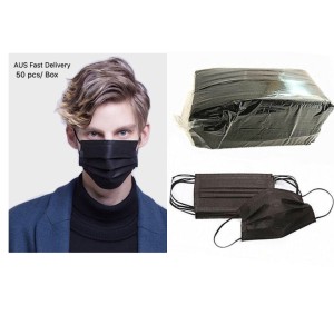 PRE-ORER ONLY , AVAILABLE 24/JAN ***BLACK*** LEVEL 2 TYPE IIR Disposable BLACK Face Mask, Protective Face Mask Wholesale Supply General Protective Purpose