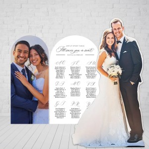 custom shape wedding cut out backdrop boards