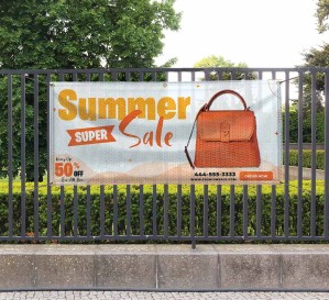 Mesh Fabric Banner Printing - Single Side - 120gsm Fabric