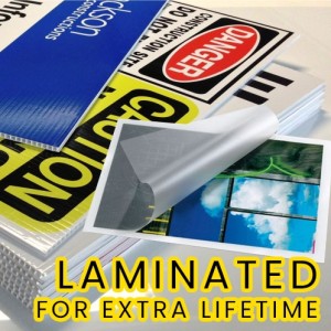 Laminated Corflute Sign with Gloss Matt Lamination
