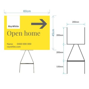 Realestate open home Auction Corflute Stake Sign Holder Stand Corflute Spike