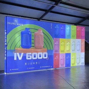 custom 6m 3d led lightbox illuminated media wall backdrop printing