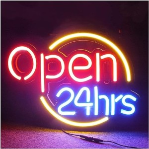 Open 24HRS Neon Light
