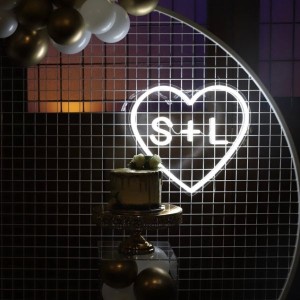 Personalised Heart with an Arrow Neon Sign 