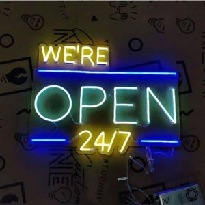 We're Open 24/7 Neon Sign (Default)