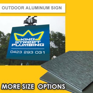 OUTDOOR ALUMINUM SIGN (3MM PANEL) - UV INK WITH LAMINATION PROTECTION (5 YEARS)