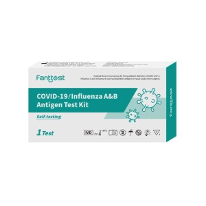FANTTEST 3 IN 1 TEST KIT , COVID + Influenza A&B Antigen Self Test Kit 