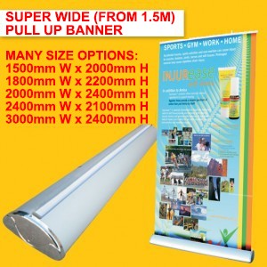 SUPER WIDE DELUXE PULL UP BANNER