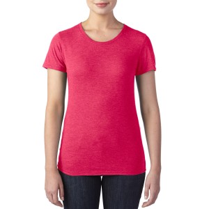 Women T-Shirt AnvilTri-Blend 6750L Heather Red