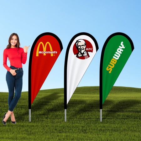 1.7M TEARDROP FLAG BANNER (with your design)