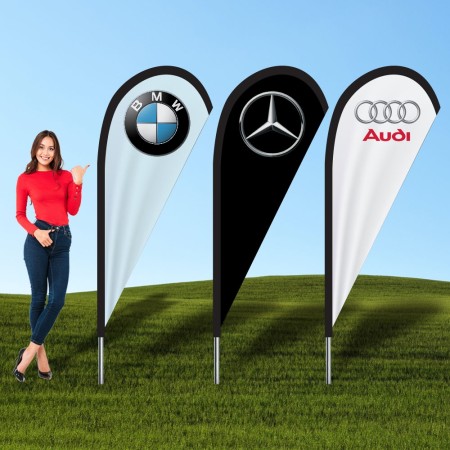2.5M TEARDROP FLAG BANNER (with your design)