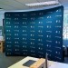 Curve stretch fabric backdrop media wall