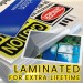 Laminated Corflute Sign with Gloss Matt Lamination